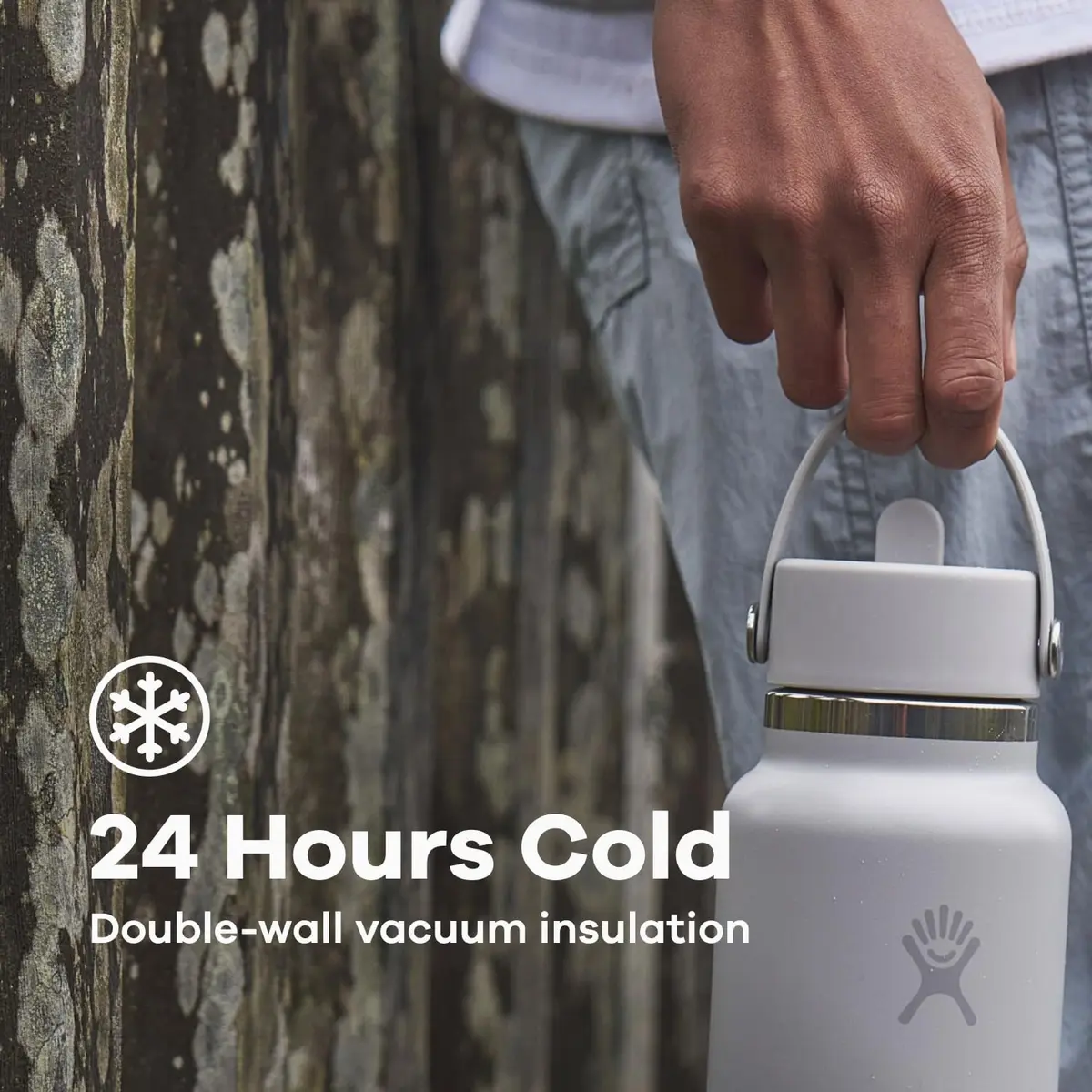 Hydro Flask Water Bottle - Insulated Stainless Steel - Wide Straw Lid, Non Spill, Leakproof in 40 Oz Cascade Blue | Keeps drinks cold 24 hrs - view 5