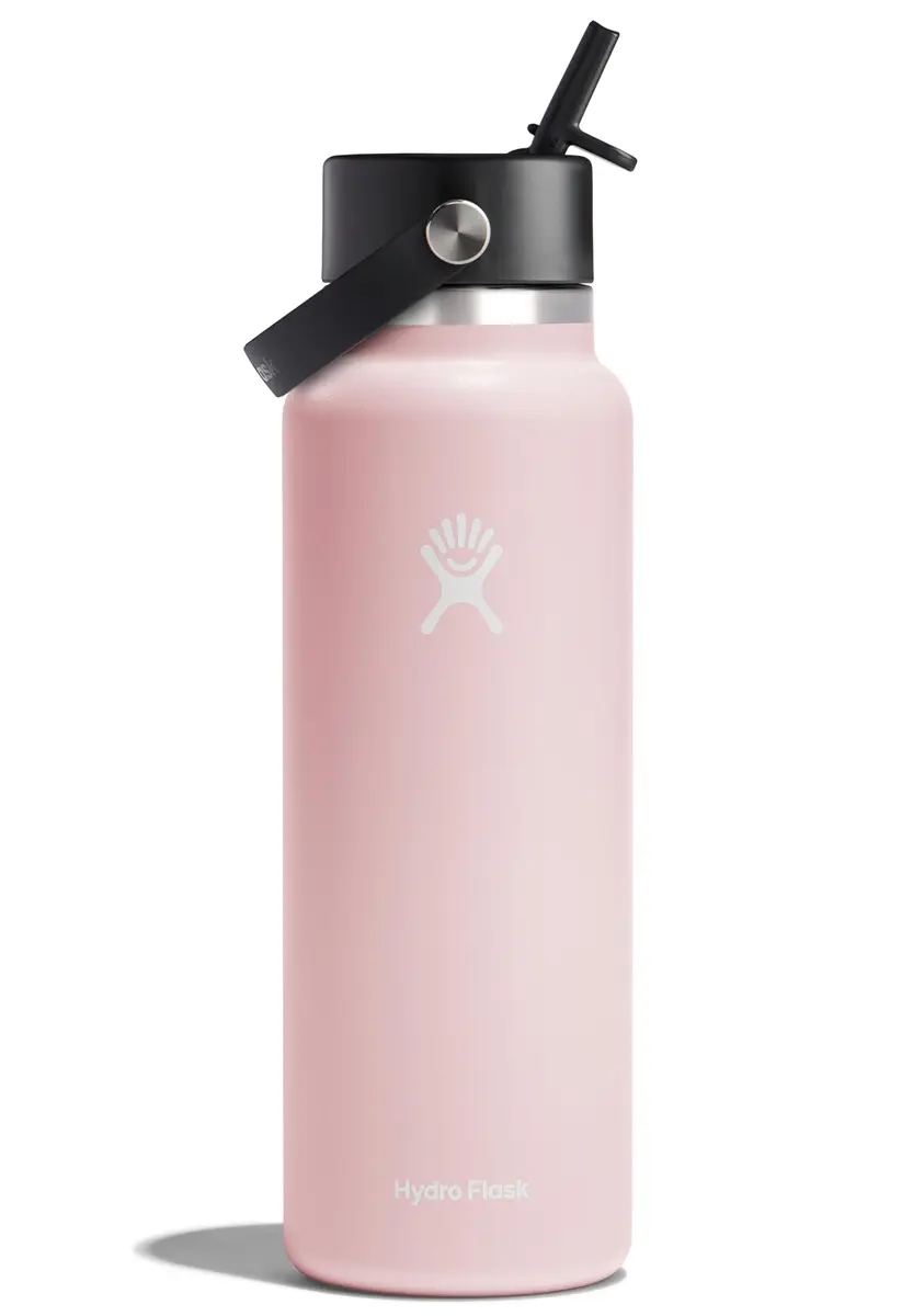 Hydro Flask Water Bottle - Insulated Stainless Steel - Wide Flex Straw Lid, Non Spill, Leakproof, and Refillable in 40 Oz Trillium - main product image