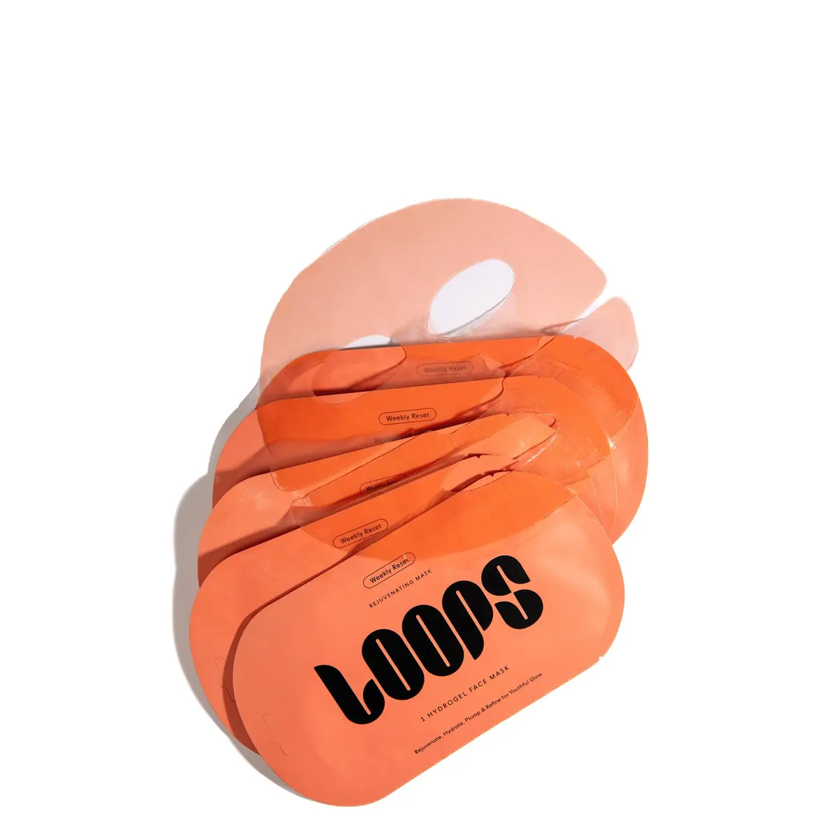 LOOPS Weekly Reset - Rejuvenating Korean Hydrogel Face Masks, 5pc | Hydrates & Refines Pores - main product image