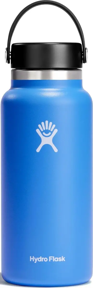 Hydro Flask 32 Oz Wide Mouth Water Bottle | Insulated Stainless Steel in Cascade Blue - main product image