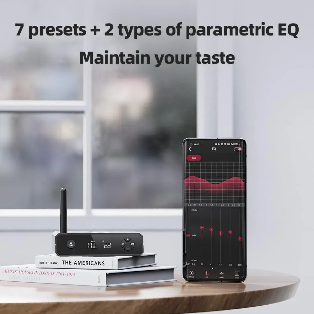 FiiO BR13 HiFi Bluetooth 5.1 Receiver with USB DAC, LDAC/aptX Low Latency, OLED Display & RCA Optical Coaxial Output | Upgrade Your Old Stereo System - view 5