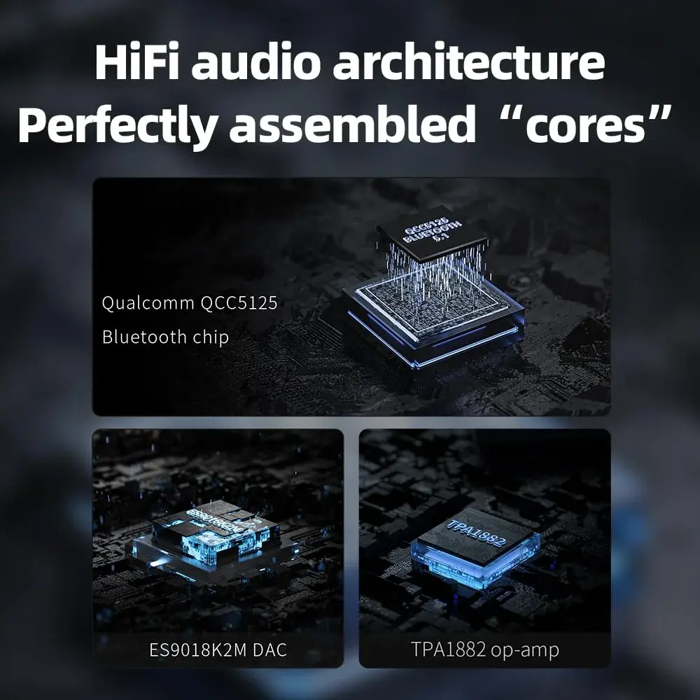FiiO BR13 HiFi Bluetooth 5.1 Receiver with USB DAC, LDAC/aptX Low Latency, OLED Display & RCA Optical Coaxial Output | Upgrade Your Old Stereo System - view 9