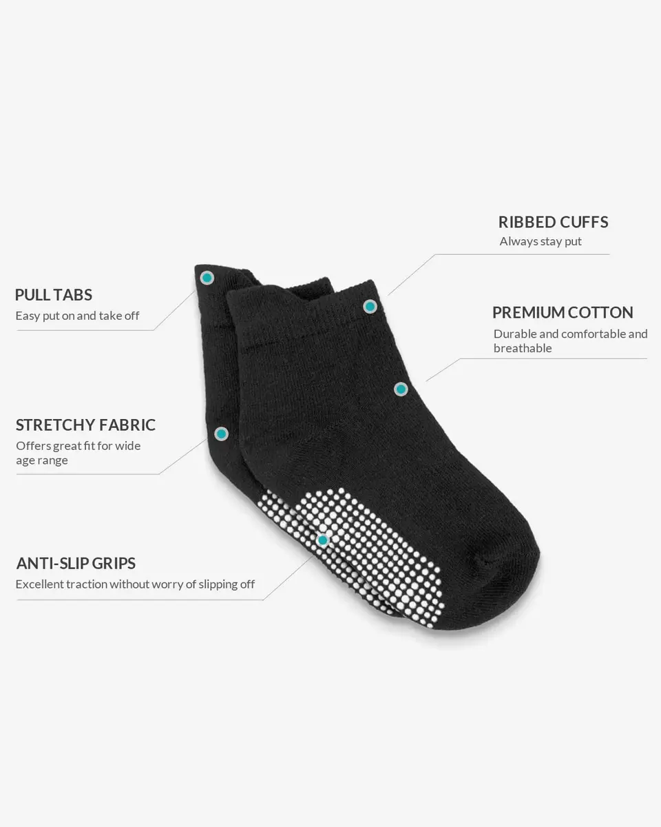 Infinno Baby Non Slip Ankle Socks 9 Pairs | Toddler Grip Socks for Infants & Kids - view 3