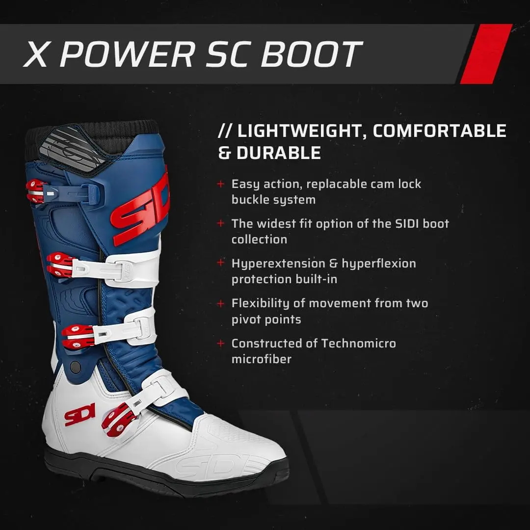 Sidi X Power SC Off-Road Motorcycle Boots | Ultra-Light Durable Microfiber (3.6 lbs) for Men - view 7