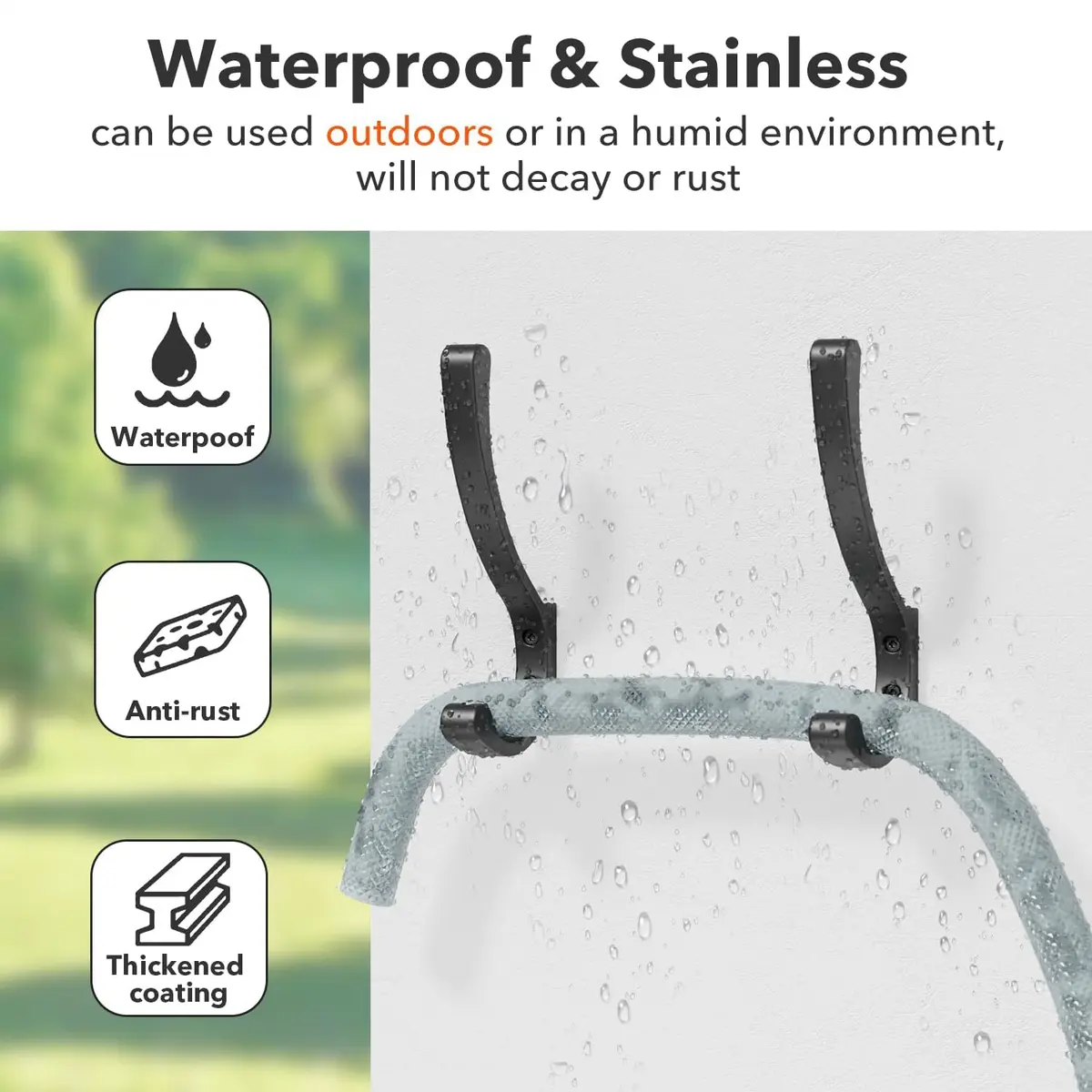 saffruff Heavy Duty Wall Mounted Coat Hooks 8 Pack | Supports 30 lbs, Rustproof Aluminum, Easy Install - view 3