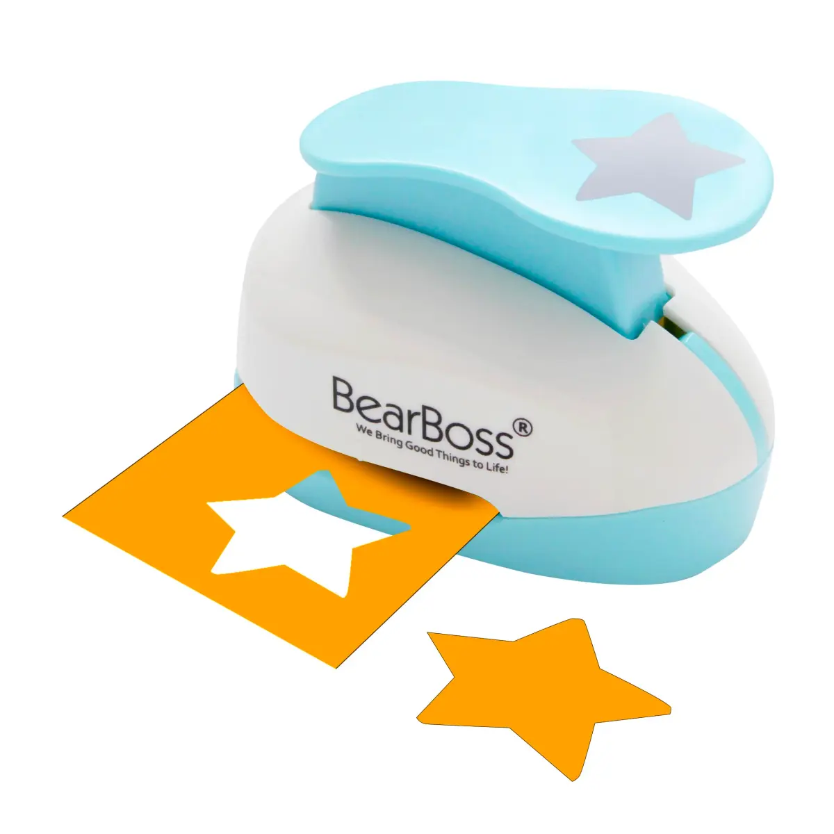 BearBoss Star Paper Punch 2 Inch | Handmade Scrapbook Paper Puncher for Card Making & DIY Crafts - main product image