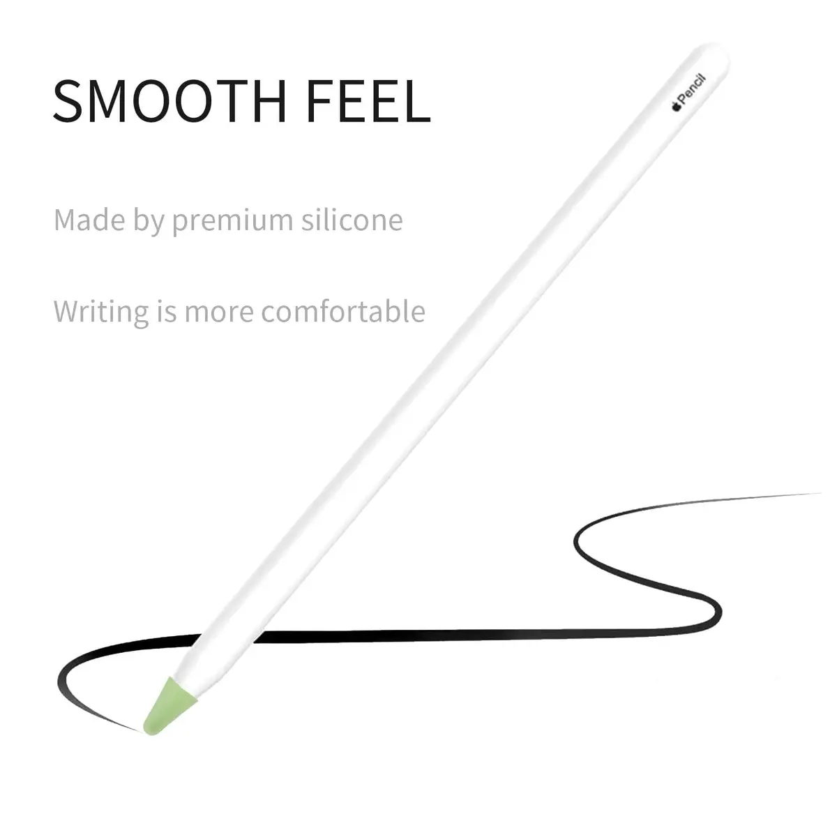 YBSUCLD Silicone Pencil Nib Sleeves for Apple Pencil 1/2/Pro/USB-C, 100pcs Green | Protects Screen & Extends Tip Life - view 5