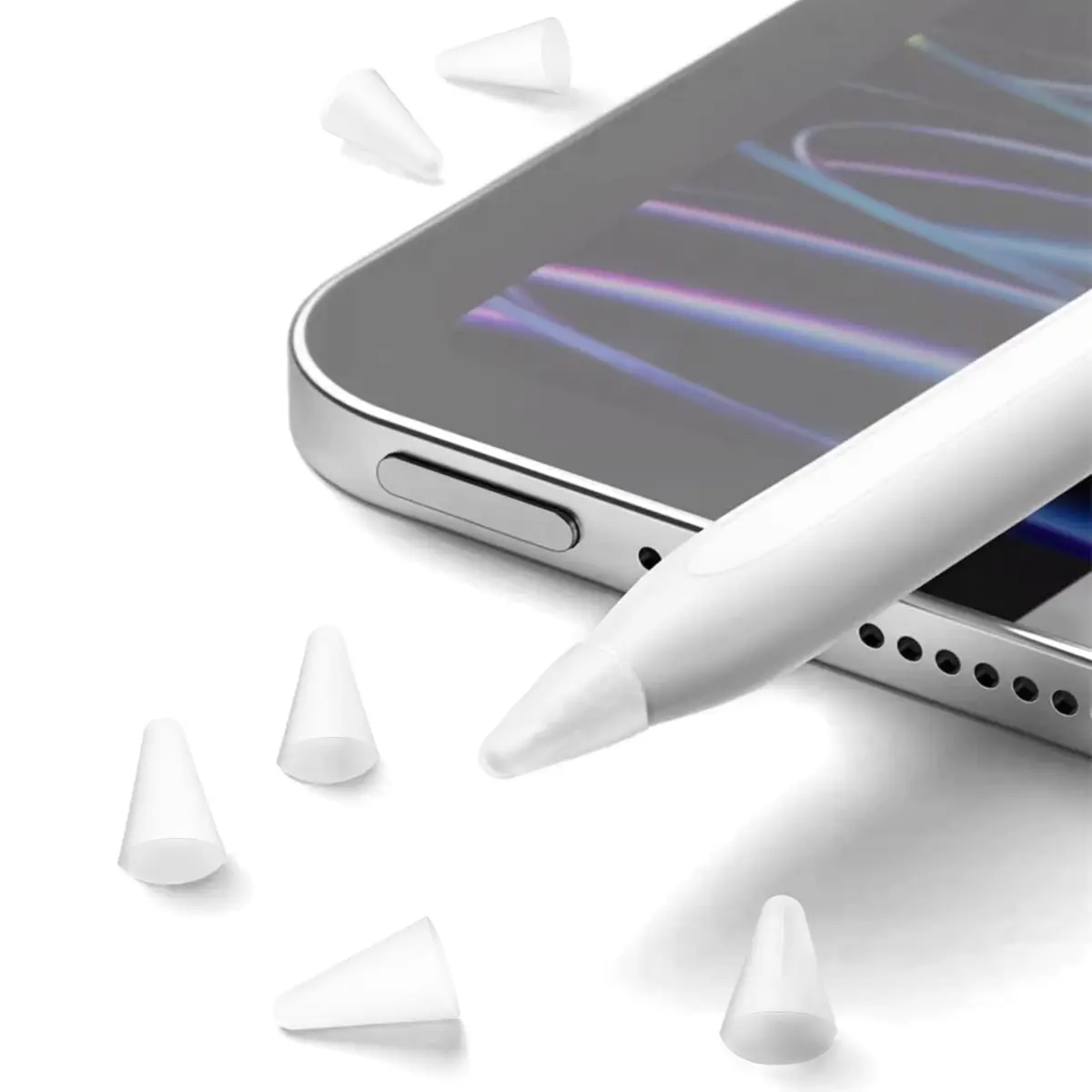 YBSUCLD Silicone Pencil Nib Sleeves for Apple Pencil 1/2/Pro/USB-C, 100pcs (20g) | Protects Screen & Extends Tip Life - view 4