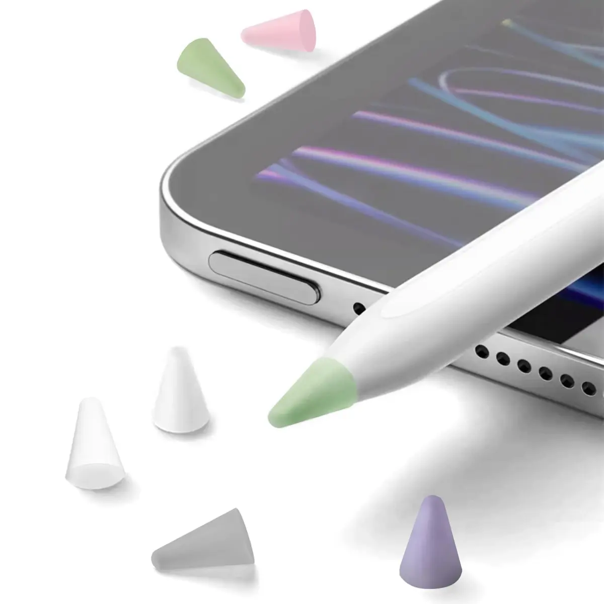 YBSUCLD 100pcs Silicone Pencil Nib Sleeve for Apple Pencils 1/2/pro/USB-C | Screen Friendly & Durable - view 4