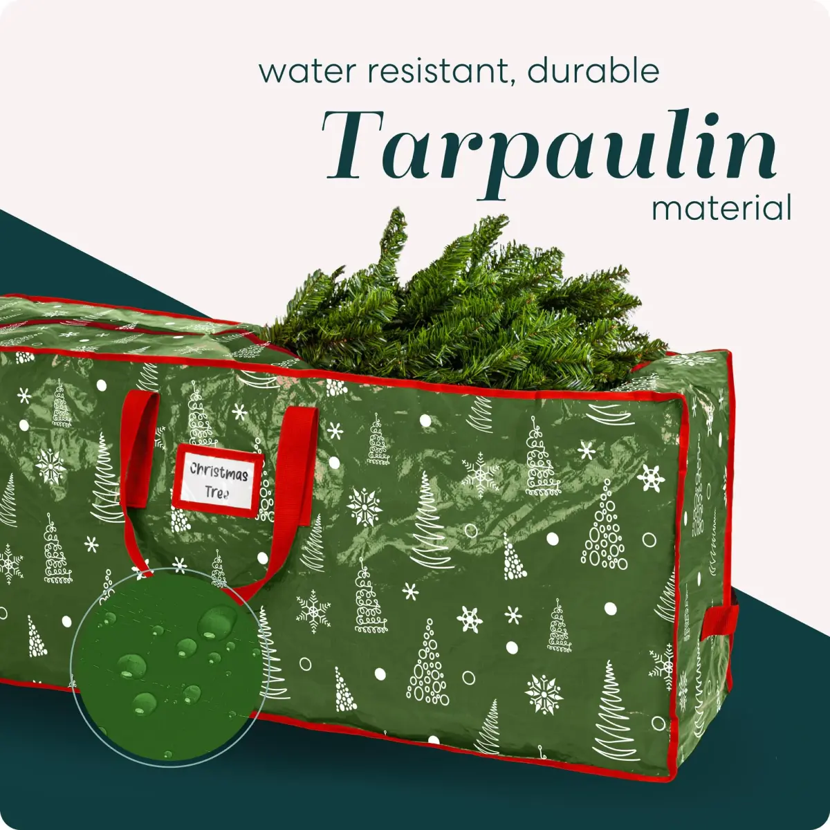 Handy Laundry Christmas Tree Storage Bag for 7.5 Foot Artificial Trees | Durable Waterproof Material with Handles - view 4