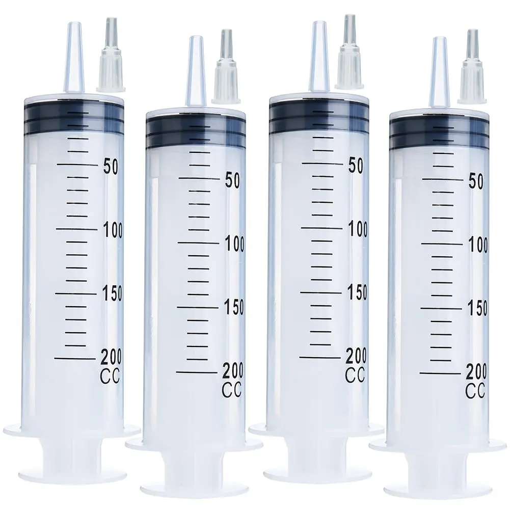 A AKRAF 200ml Reusable Syringe with Tip Adapters | Leak-Proof, Hygienic, Large Plastic Garden Syringe - main product image