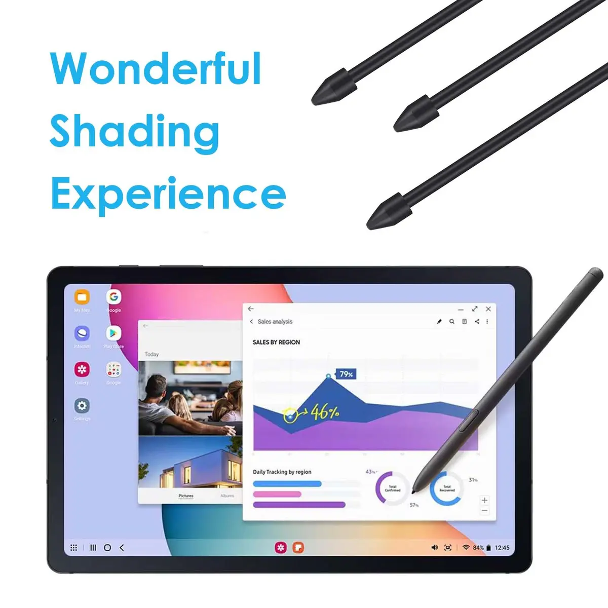 CaoXiong Titanium Alloy S Pen Nibs for Samsung Galaxy Tab S6 Lite Stylus Pen Tips with Tweezer (5 Pcs) - view 5