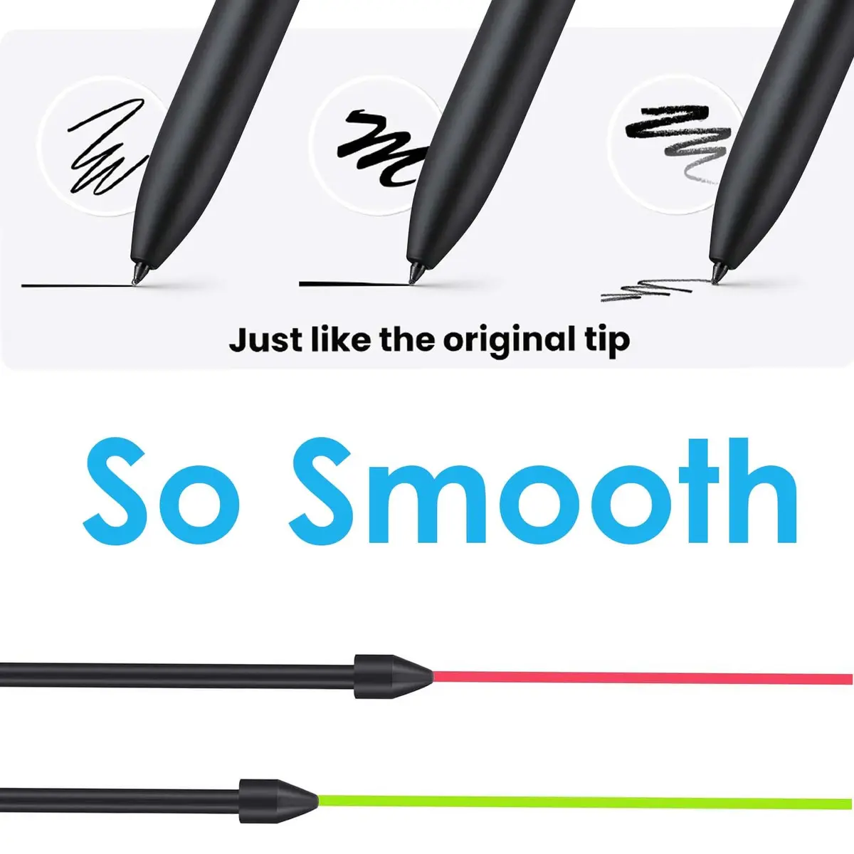 CaoXiong Titanium Alloy S Pen Nibs for Samsung Galaxy Tab S6 Lite Stylus Pen Tips with Tweezer (5 Pcs) - view 4