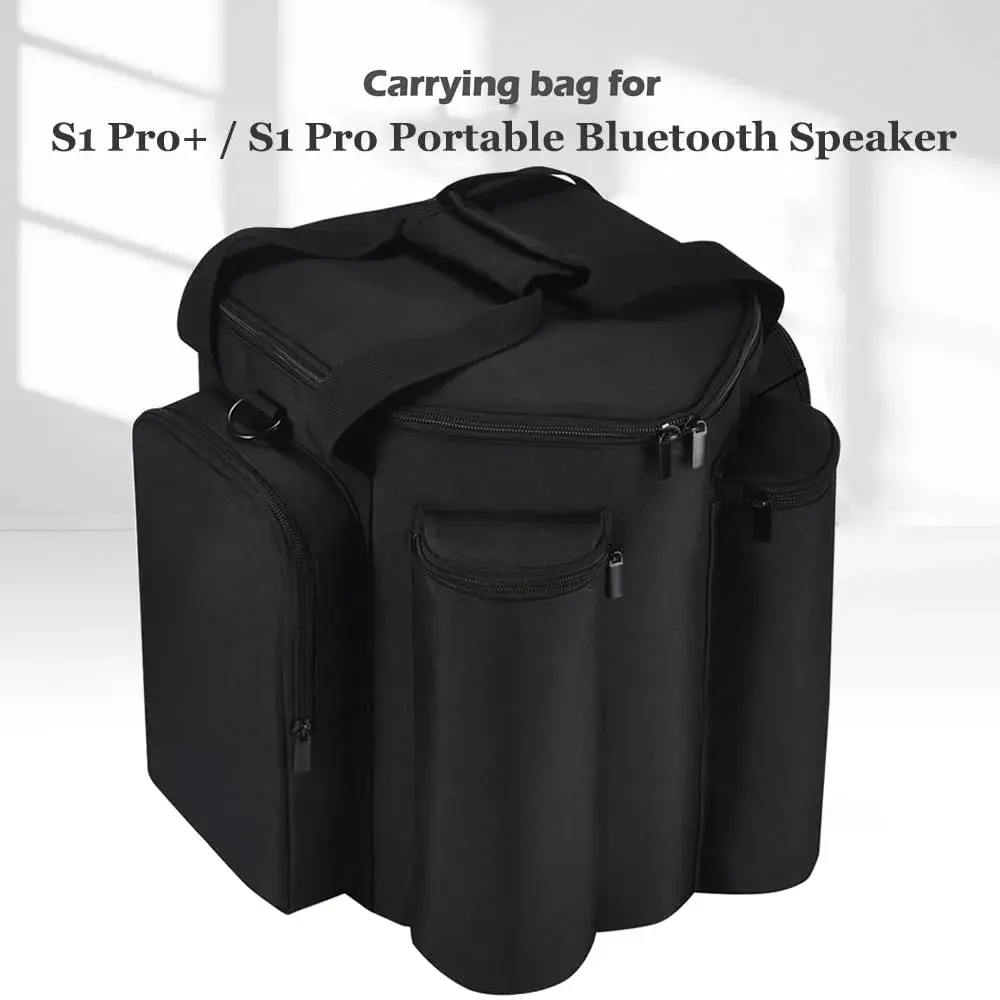 Seracle Carrying Case for Bose S1 Pro+ / S1 Pro Speaker & Microphone, Black | Padded Oxford Fabric with Shoulder Strap - view 6