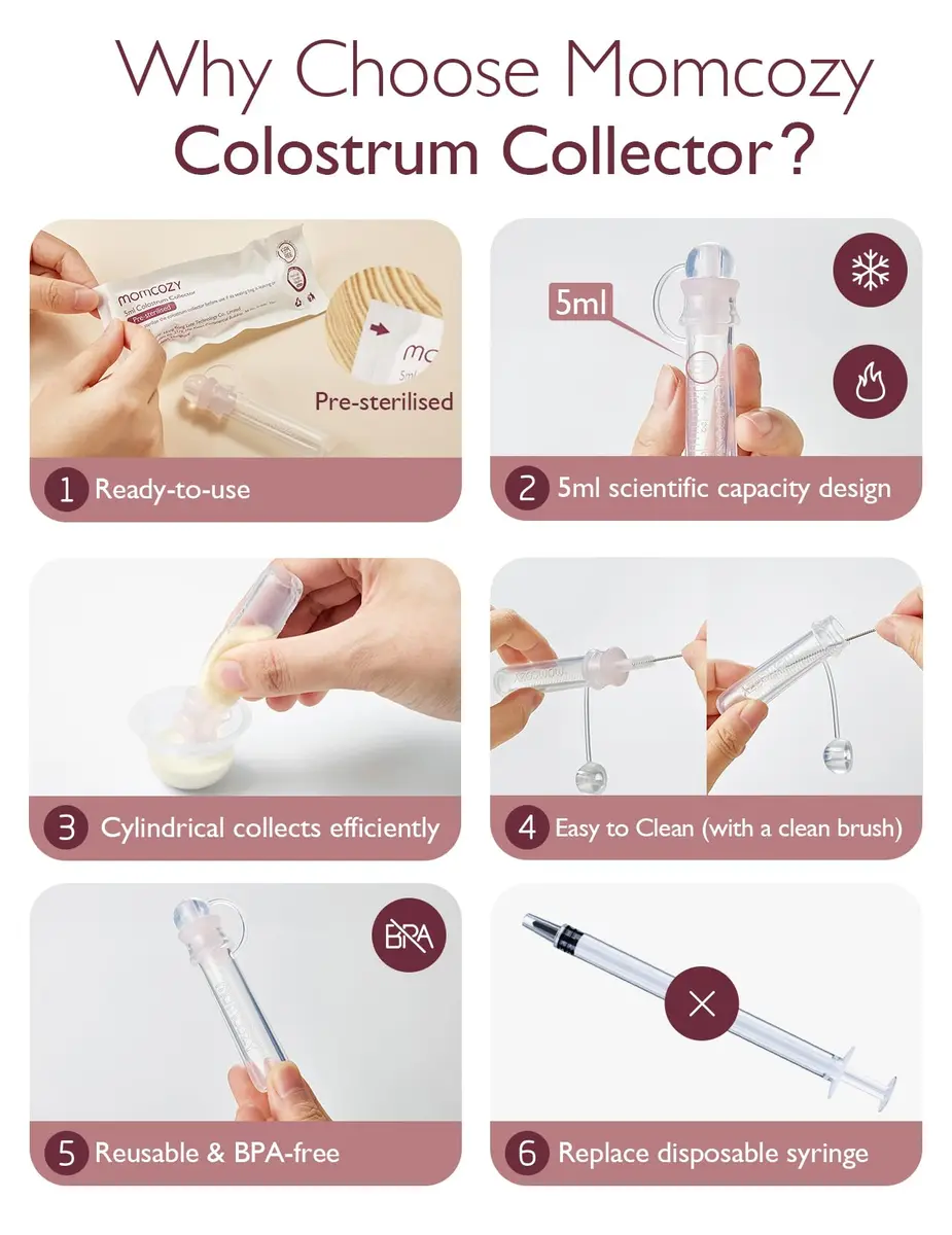 Momcozy Colostrum Collector 5ml Silicone Containers | 12-Pack BPA-Free, Reusable, Ready-to-Use - view 5