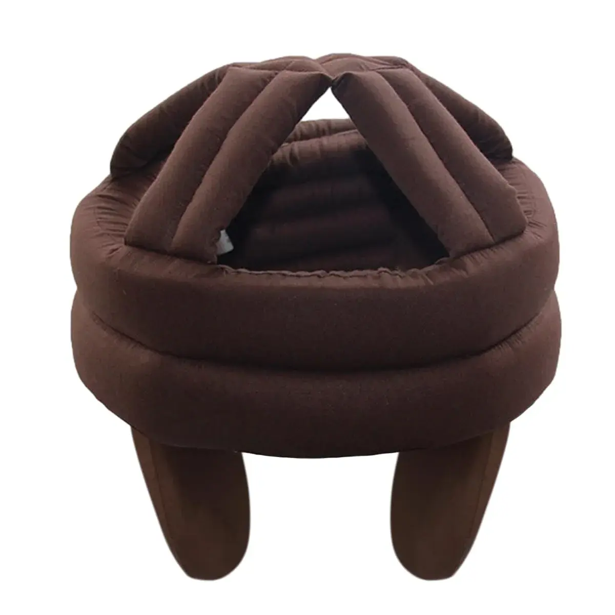 PENINSULA LOVE Elderly Protective Hat Thick Soft Helmet for Seniors - Adjustable Safety Bump Cap (Coffee) - main product image