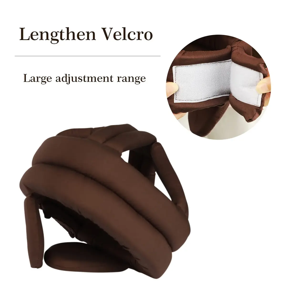PENINSULA LOVE Elderly Protective Hat Thick Soft Helmet for Seniors - Adjustable Safety Bump Cap (Coffee) - view 2