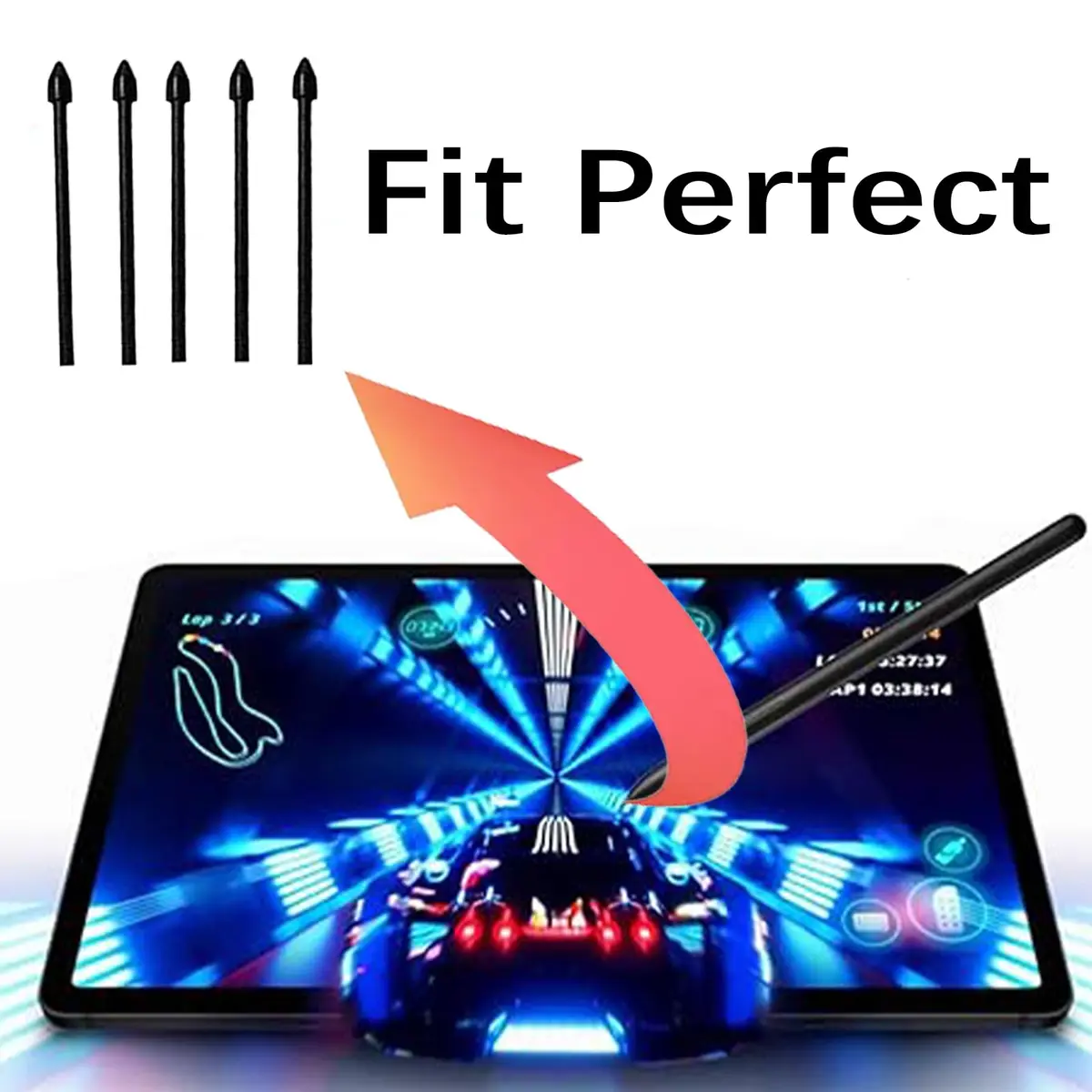 Dakexiong 5 Pack Galaxy Tab S9 Ultra S Pen Tips | Replacement Stylus Nibs for Samsung Galaxy Tab S9 Plus (Black) + Tweezer - view 2