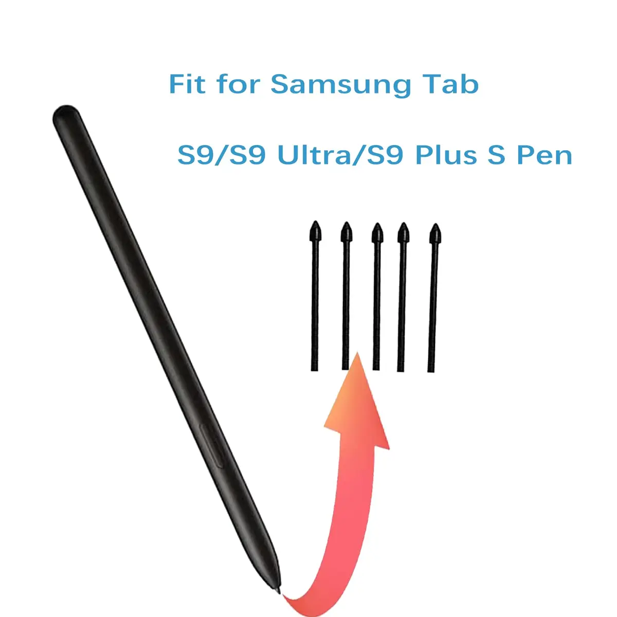 Dakexiong 5 Pack Galaxy Tab S9 Ultra S Pen Tips | Replacement Stylus Nibs for Samsung Galaxy Tab S9 Plus (Black) + Tweezer - view 4