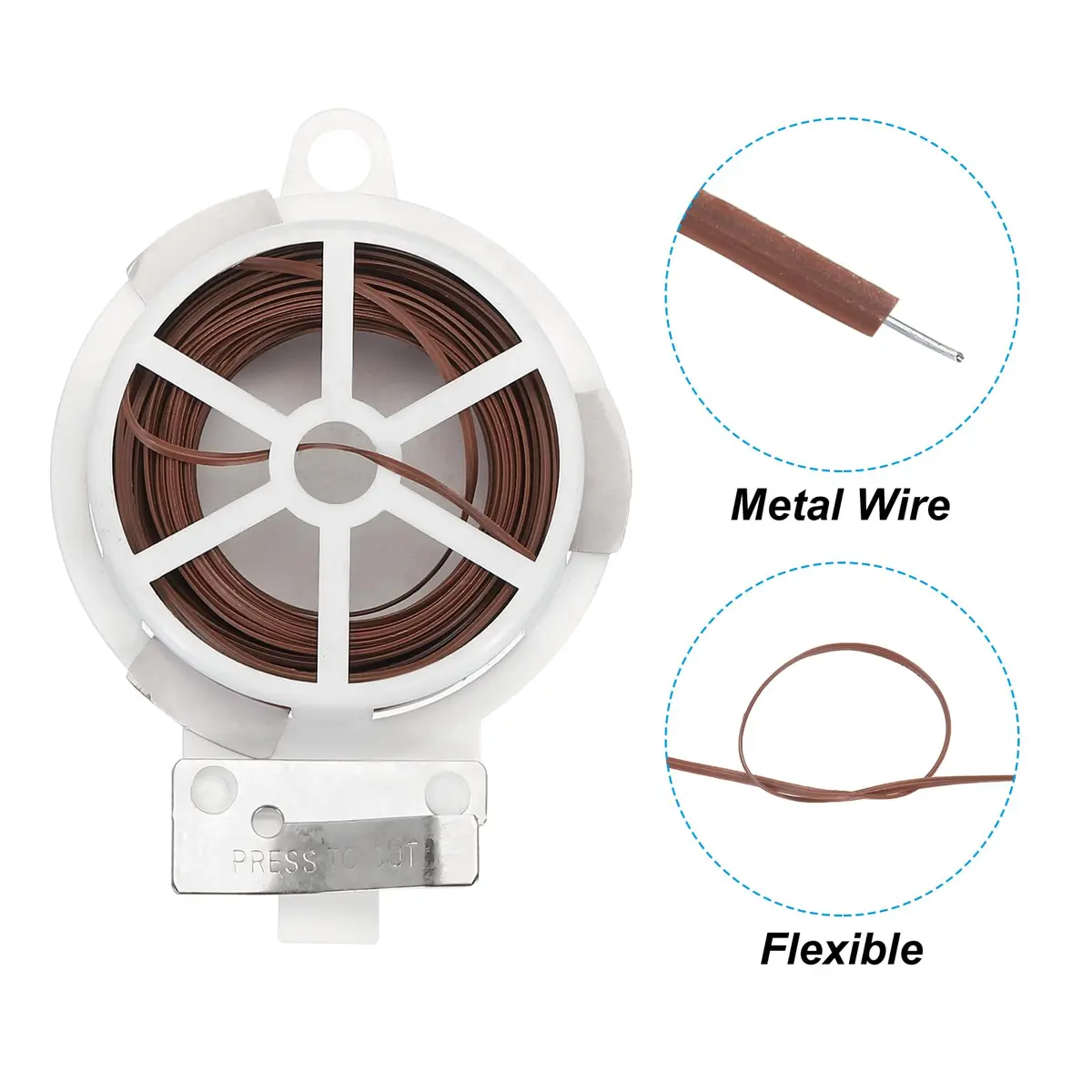 PATIKIL Garden Twist Ties 20M | Reusable with Cutter for Plants & Cable Organization (70-120 chars) - view 3