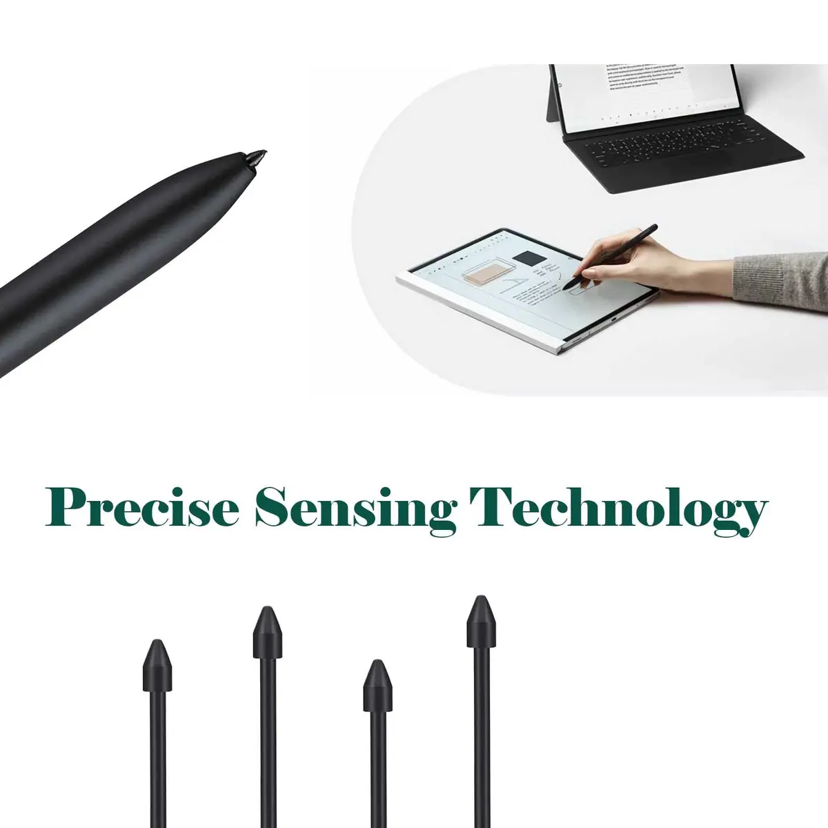 Alovexiong Samsung Galaxy Tab S7 FE S Pen Tips - 5 Pack with Tweezer (Black) | Precise, Durable & Long-Lasting - view 5