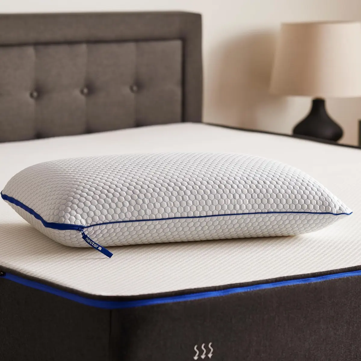 Nectar Tri-Comfort Cooling Pillow King Size 50.8 cm x 91.4 cm (20 x 36 inches) | Adjustable Firmness & Cooling Cover - main product image