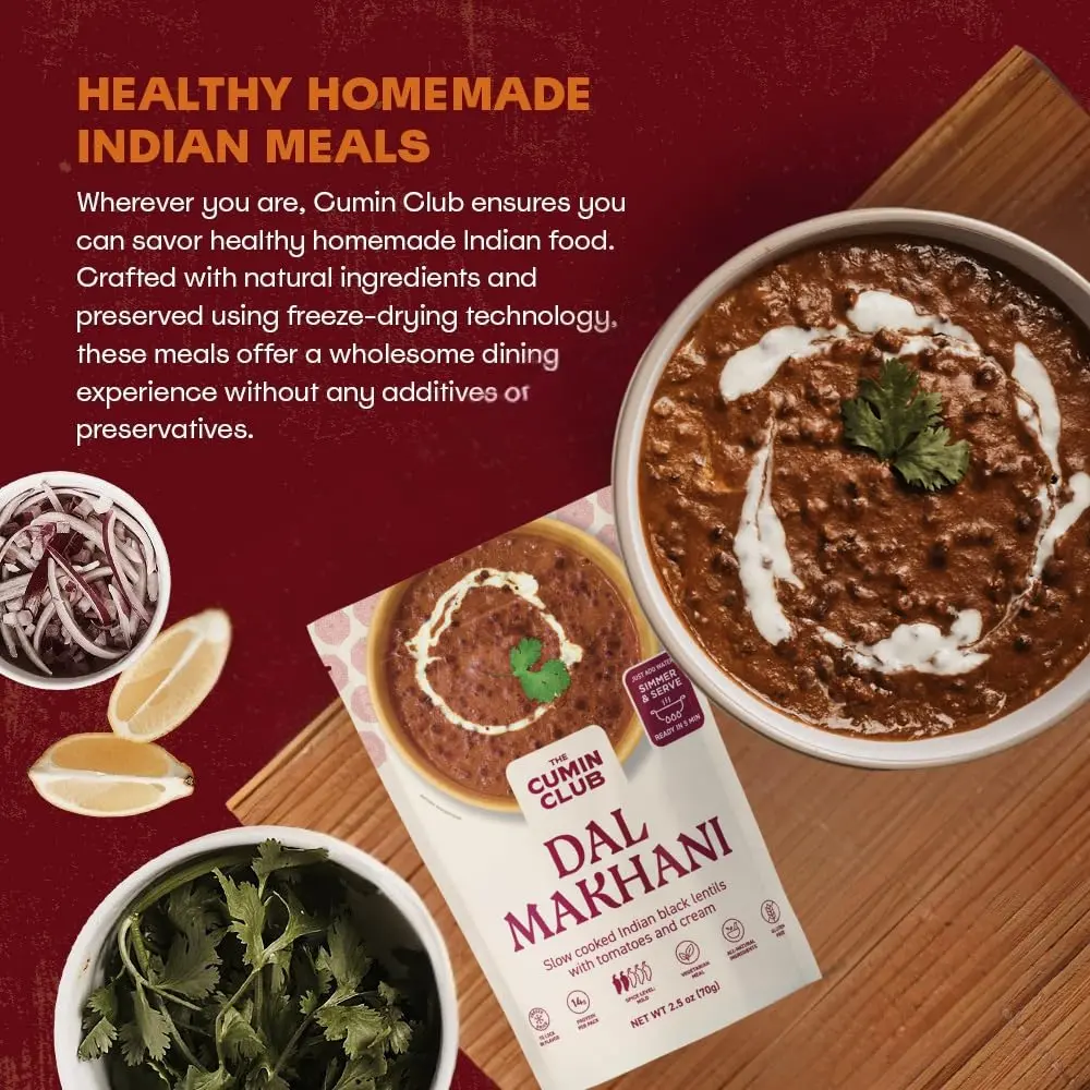the cumin club Dal Makhani (Black Lentils) | Authentic Indian Ready-to-Eat Meal (Pack of 5) - view 6
