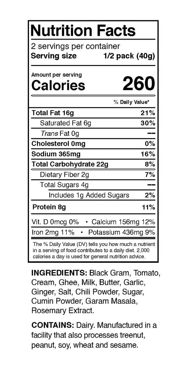 the cumin club Dal Makhani (Black Lentils) | Authentic Indian Ready-to-Eat Meal (Pack of 5) - view 8