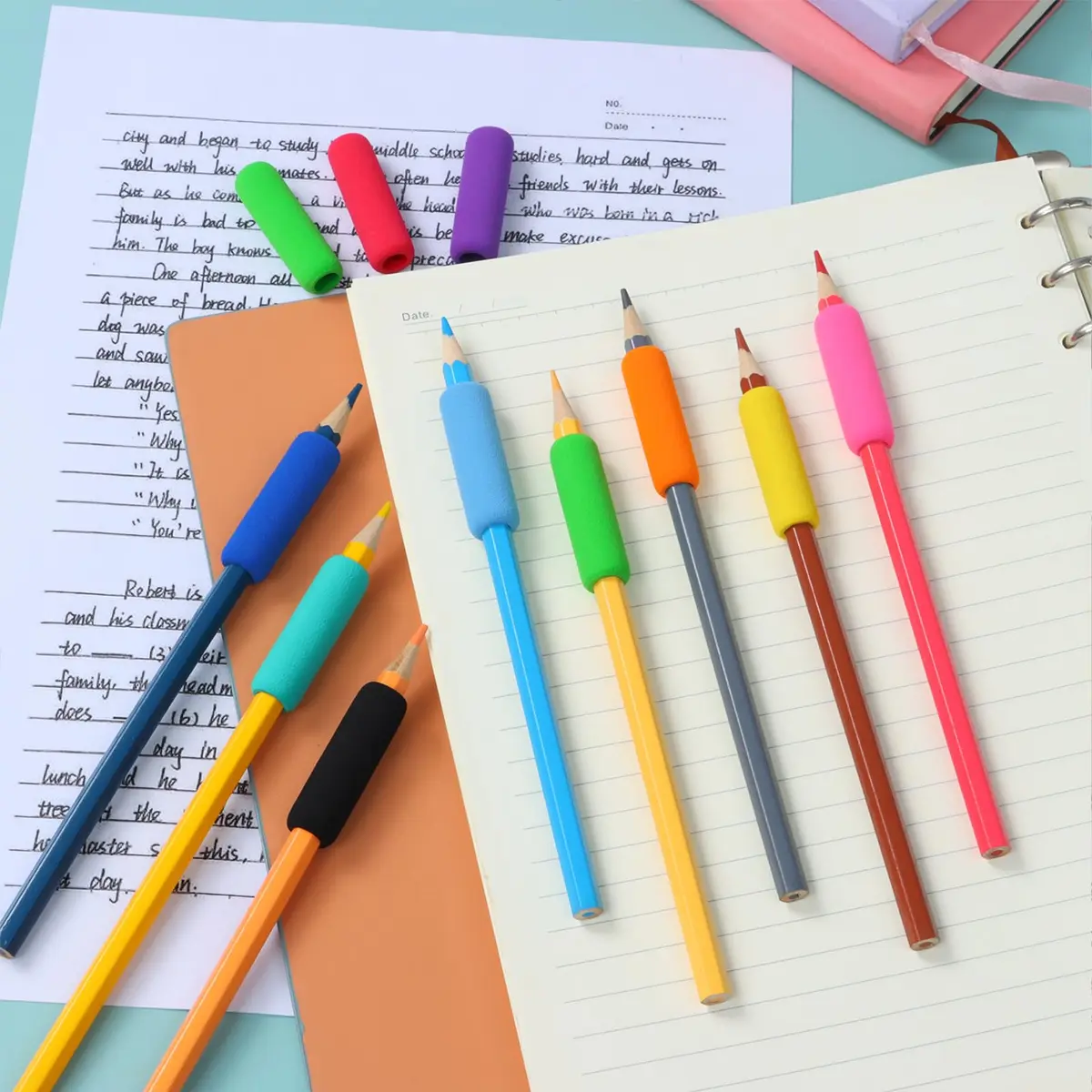 OSteed Foam Pencil Grips Bulk Pack of 50 | Ergonomic Writing Aid for Kids & Adults - view 4