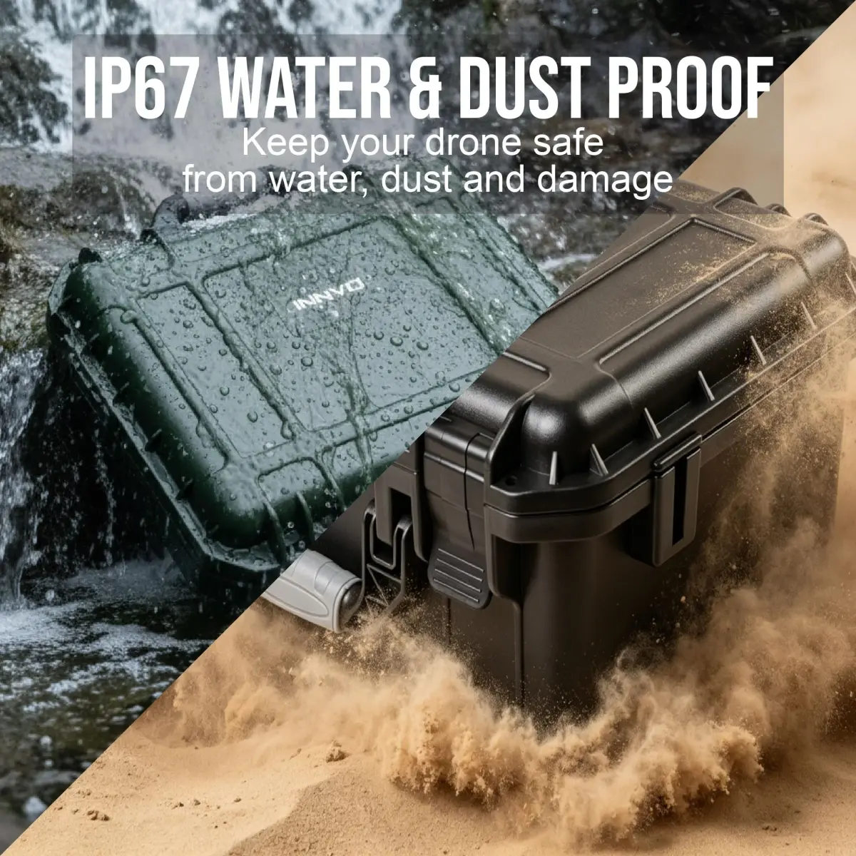 INNVO Waterproof Hard Case for DJI Air 3S / Air 3 Drone & Accessories | IP67 Certified - view 3