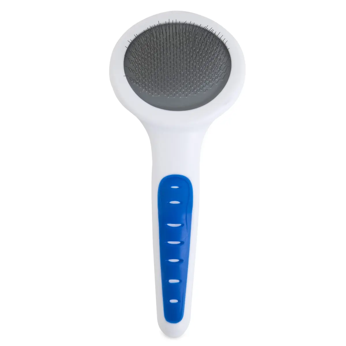 Petmate GripSoft Cat Brush, White/Blue | Ideal for Long & Short Haired Cats, Undercoat Removal - view 2