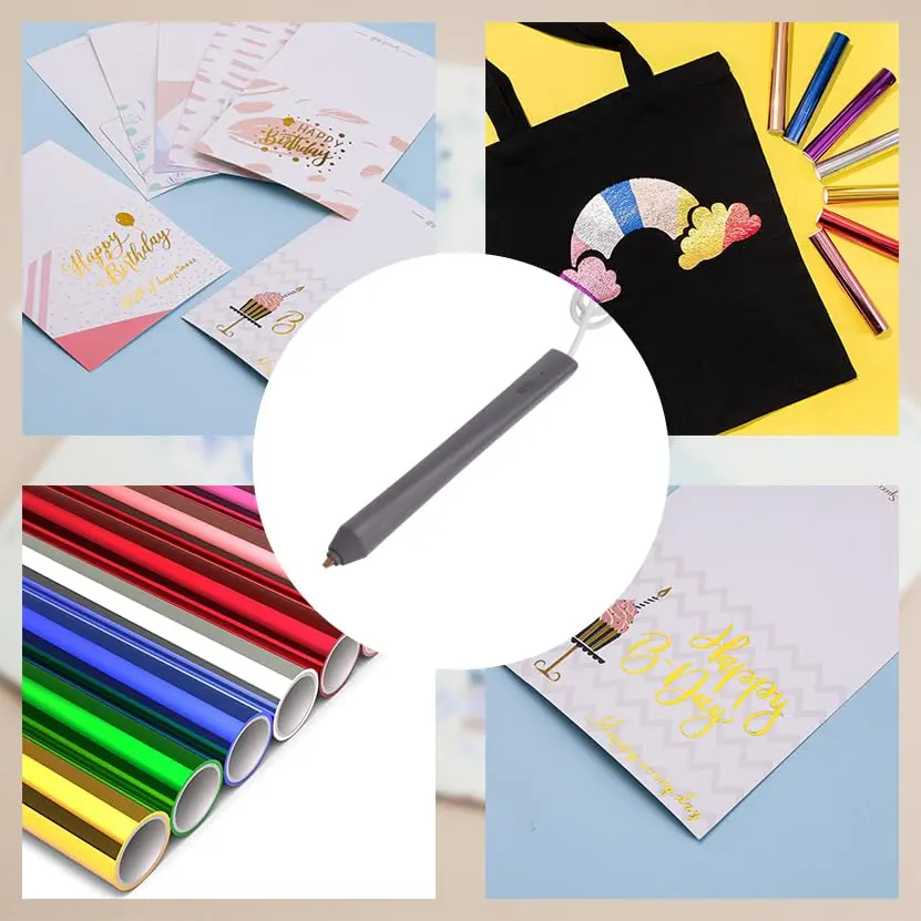 Find Scrapblooms Foil Quill Pen Starter Kit with 4 Size Metal Tips &1pc Heat Activated Foil Rolls | Art & Craft Tool for Scrapbooking & Card Making - view 13