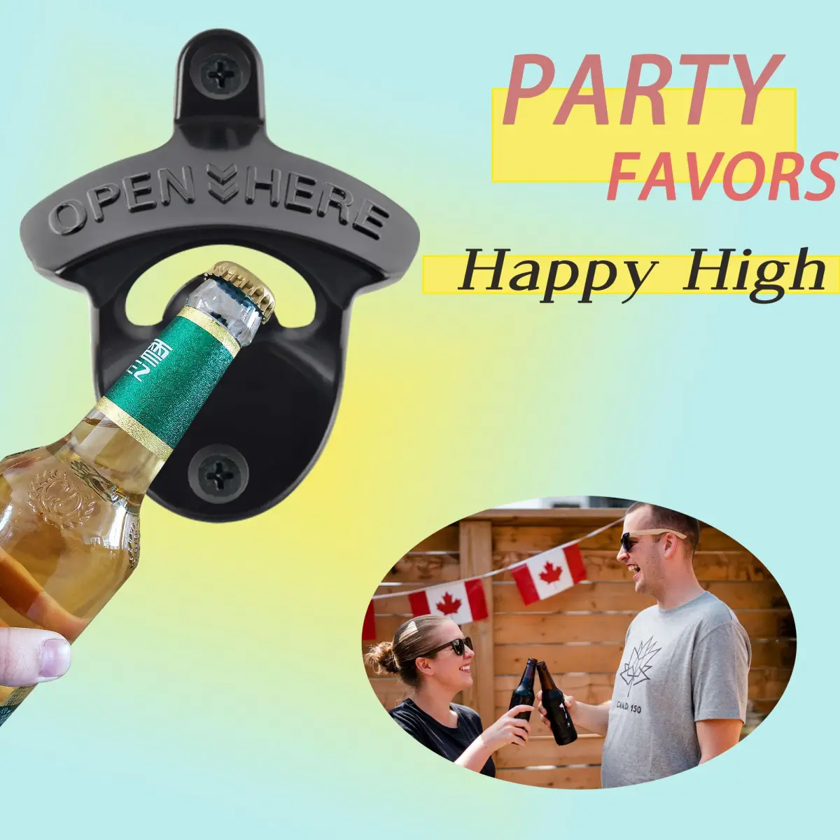 HAIICEN Black Wall Mounted Bottle Opener 30-Pack | Rustproof Zinc Alloy for DIY Crafts - view 7