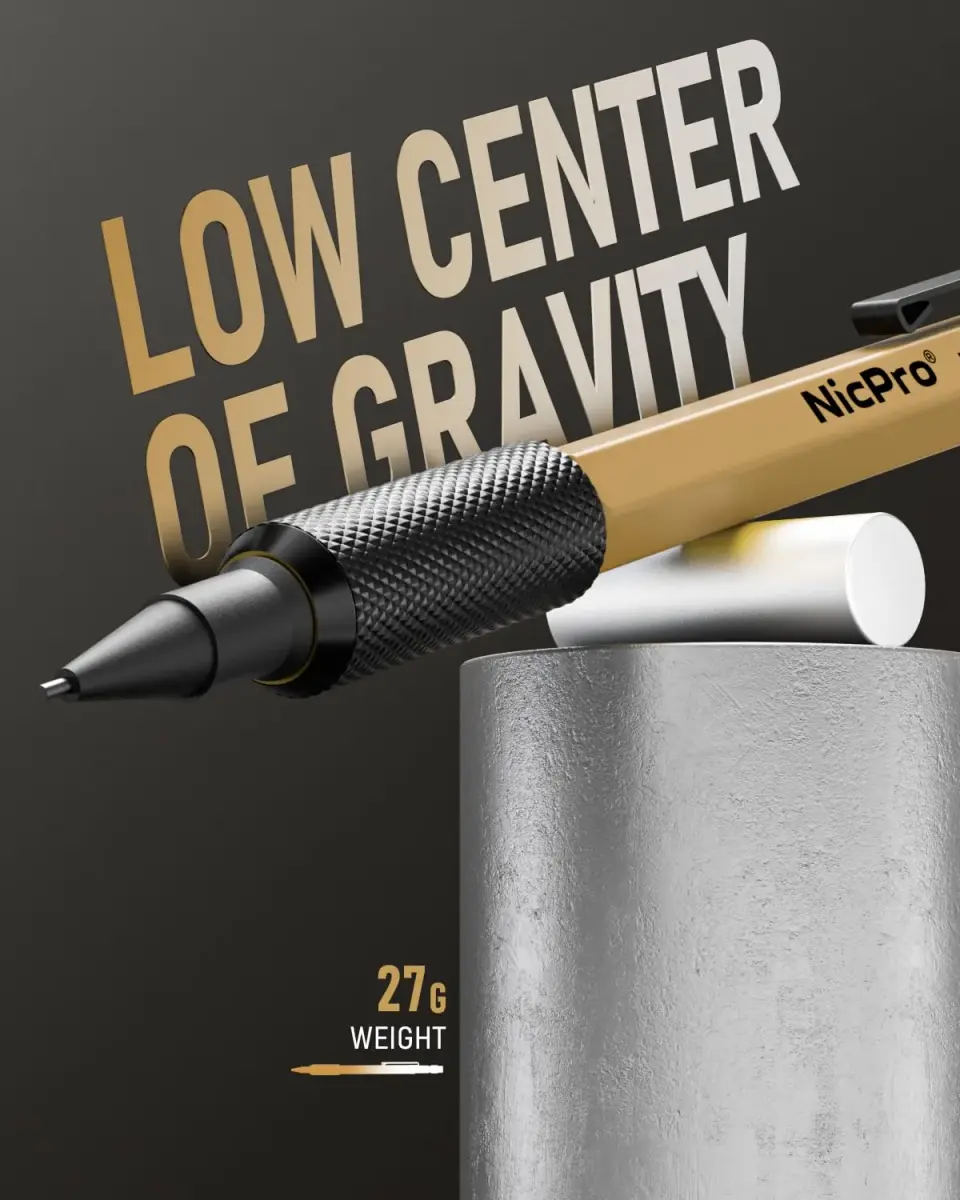 Nicpro 1.3mm Mechanical Pencil Set with 48 Lead Refills & 3 Erasers | Heavy Duty Outdoor Marking & Drafting - view 2