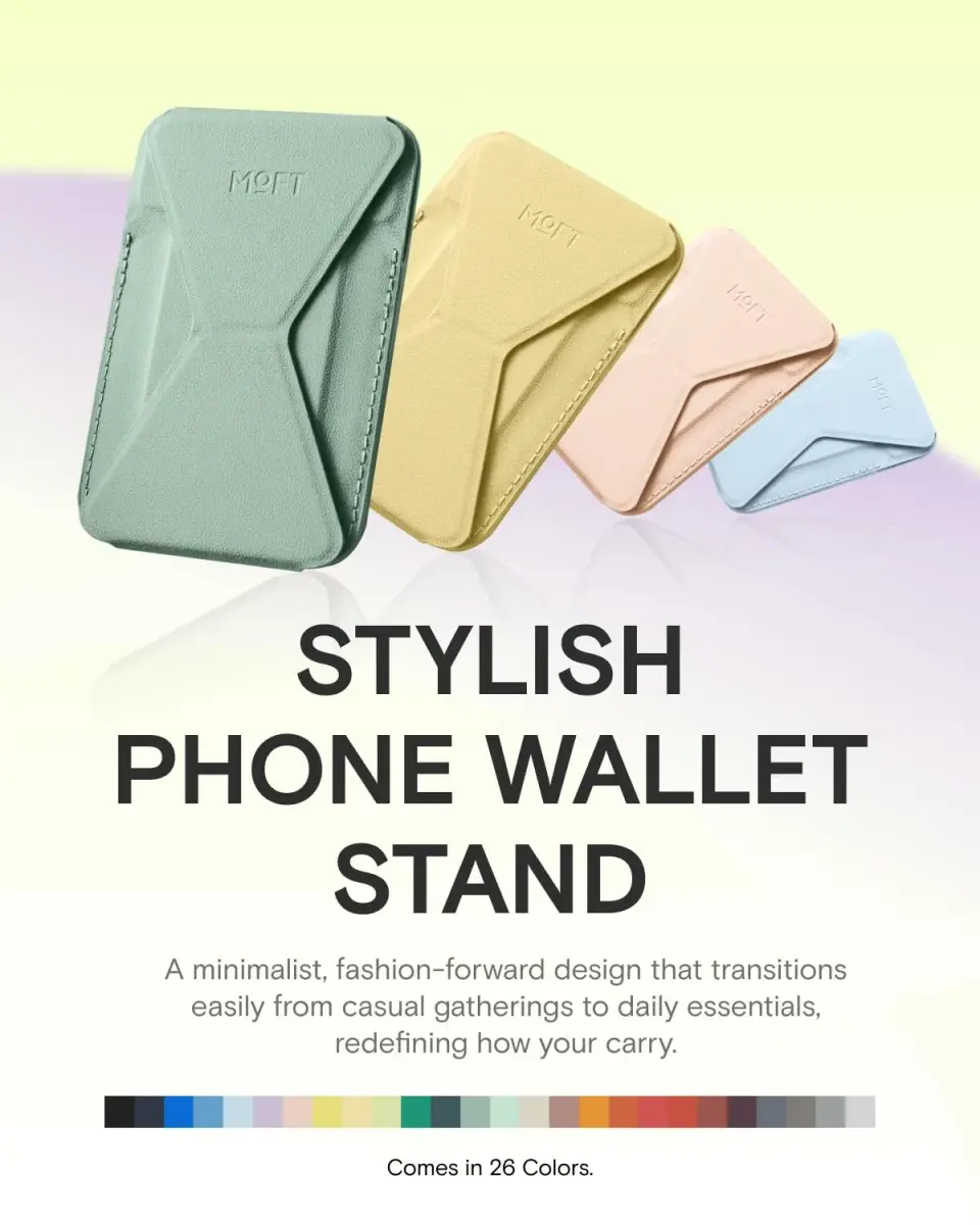 MOFT Magnetic Wallet Stand for iPhone 12-17 Series | Seafoam, 6.6cm x 9.7cm x 0.55cm | MagSafe Compatible, 3-Angle Stand - view 6