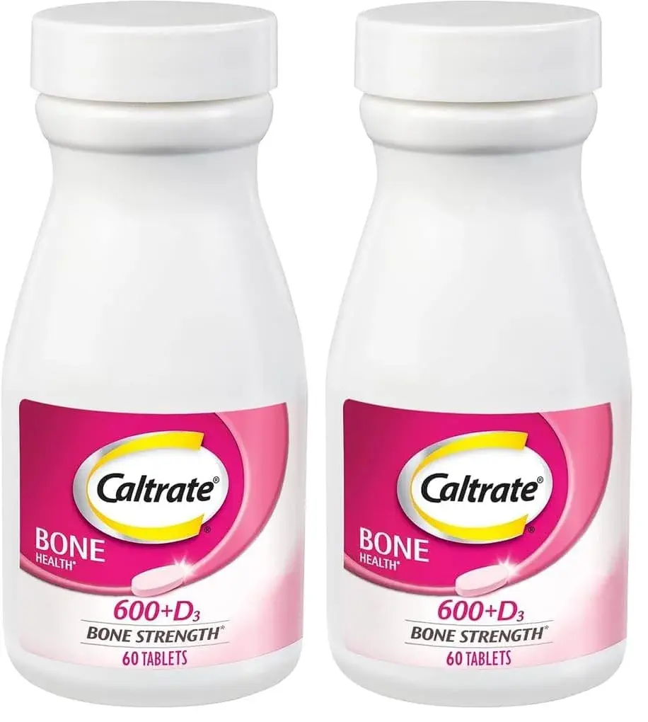 Caltrate 600 Plus D3 Calcium and Vitamin D Supplement Tablets, Bone Health Supplements for Adults - 120 Count (Pack of 2) | Gluten-Free - main product image