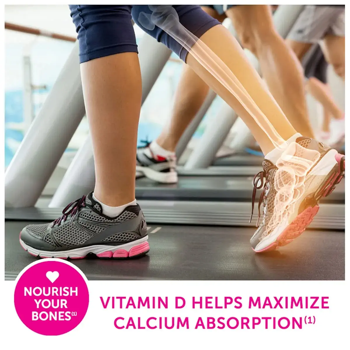 Caltrate 600 Plus D3 Calcium and Vitamin D Supplement Tablets, Bone Health Supplements for Adults - 120 Count (Pack of 2) | Gluten-Free - view 3