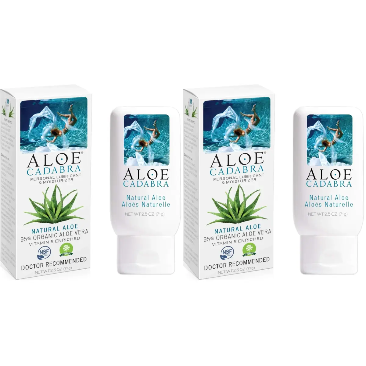 Aloe Cadabra Natural Water Based Vaginal Moisturizer 150ml (5 Fl Oz) | pH Balanced, Unscented, Organic - main product image