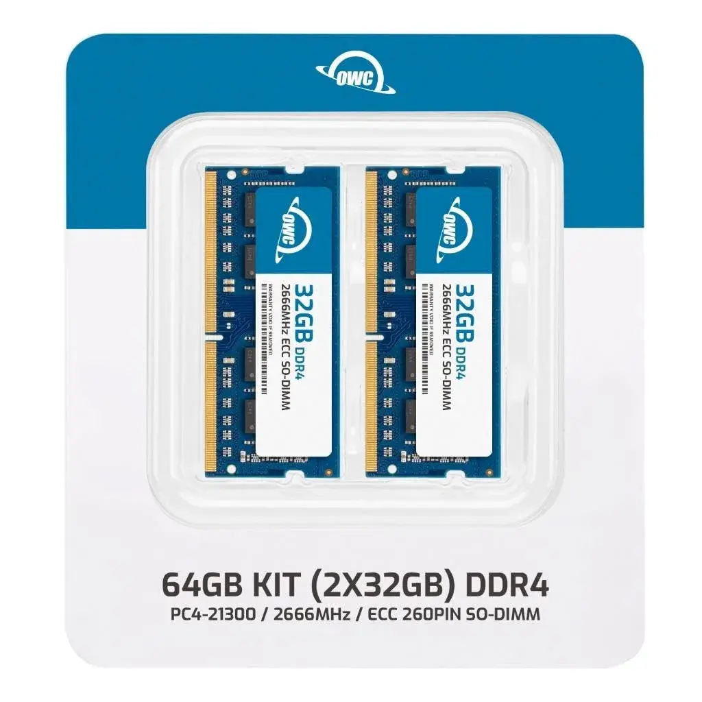 OWC 64GB (2 x 32GB) DDR4 2666MHz SODIMM RAM Kit for Synology DS723+ DS923+ | ECC Unbuffered - view 2