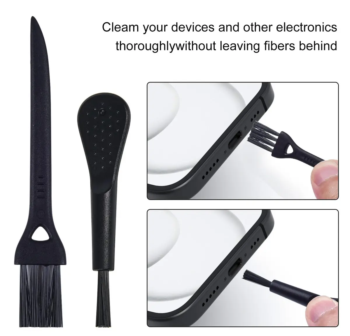 iKammo 20 Pcs Lightning Port Dust Plugs with 2 Cleaning Brushes | Protects iPhone Charging Ports - view 5