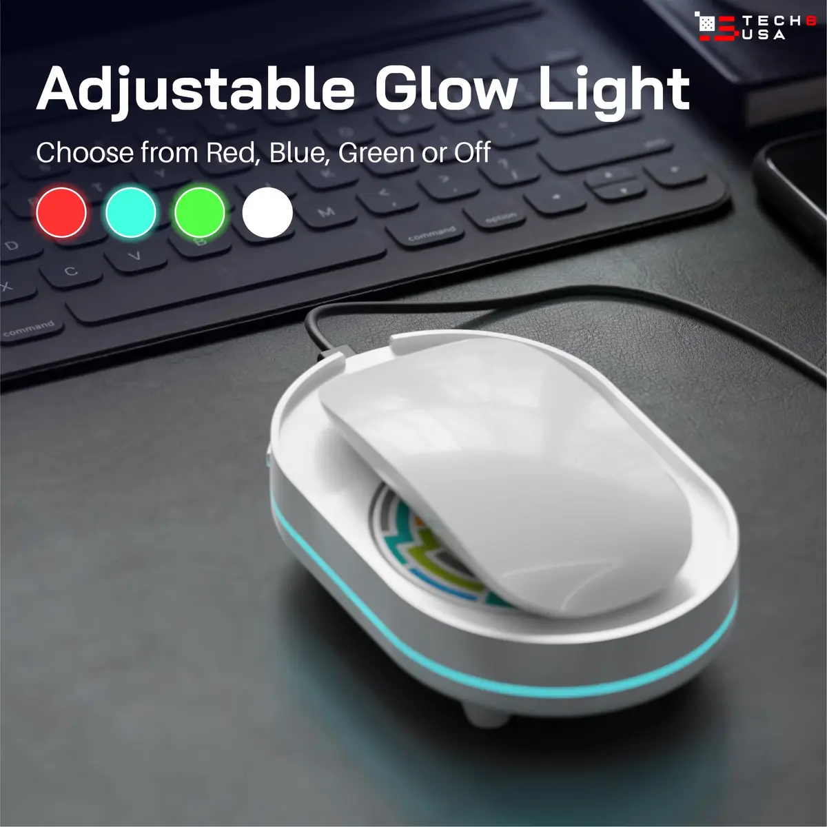 TECH8 USA Undetectable Mouse Mover Jiggler with Ambient Glow Ring and Hologram Disc | No Software Required - view 7