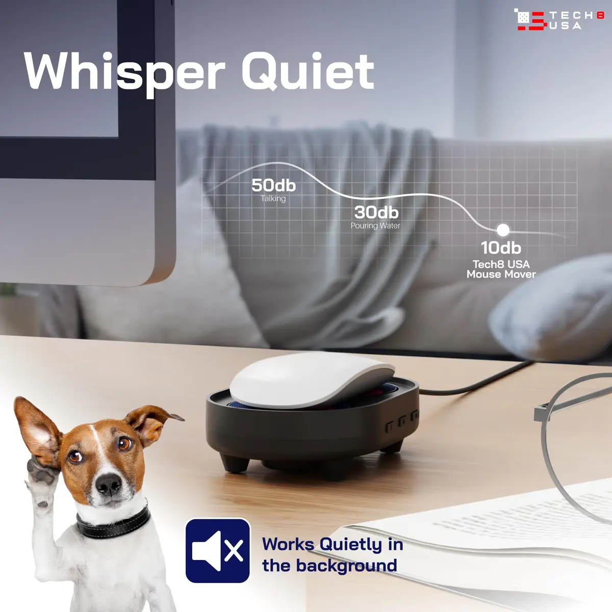 TECH8 USA Dual Disc Mouse Mover Jiggler with Timer & Activity Settings | Keeps Computer Active - view 6