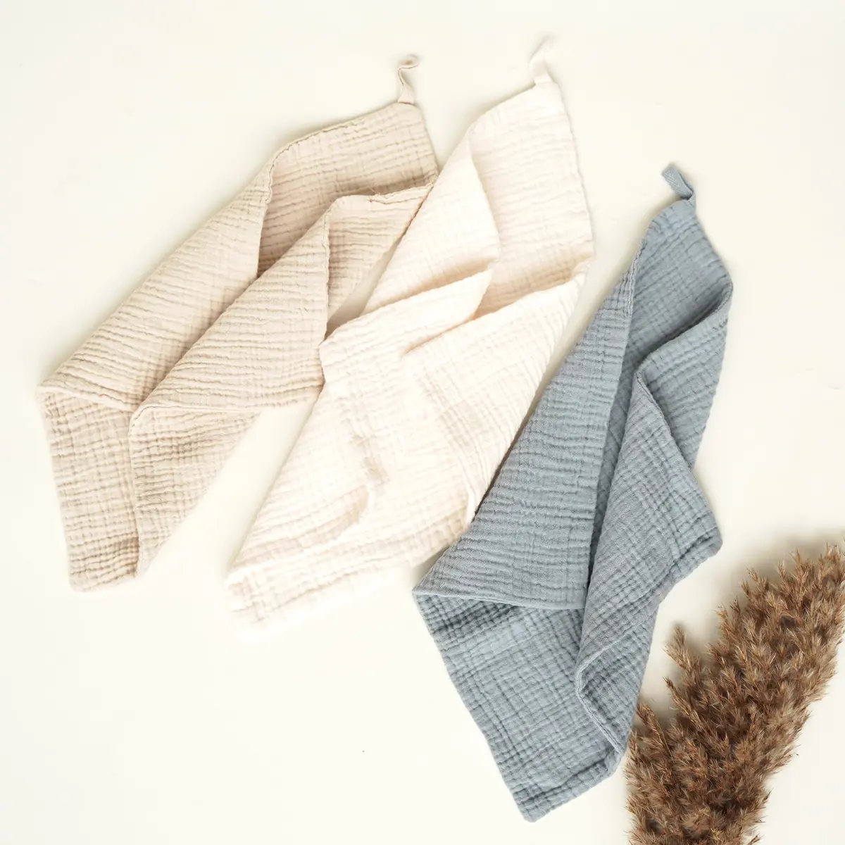 Konssy 7 Pack Muslin Baby Washcloths 28cm x 28cm | Ultra-Soft Cotton for Delicate Skin - view 2