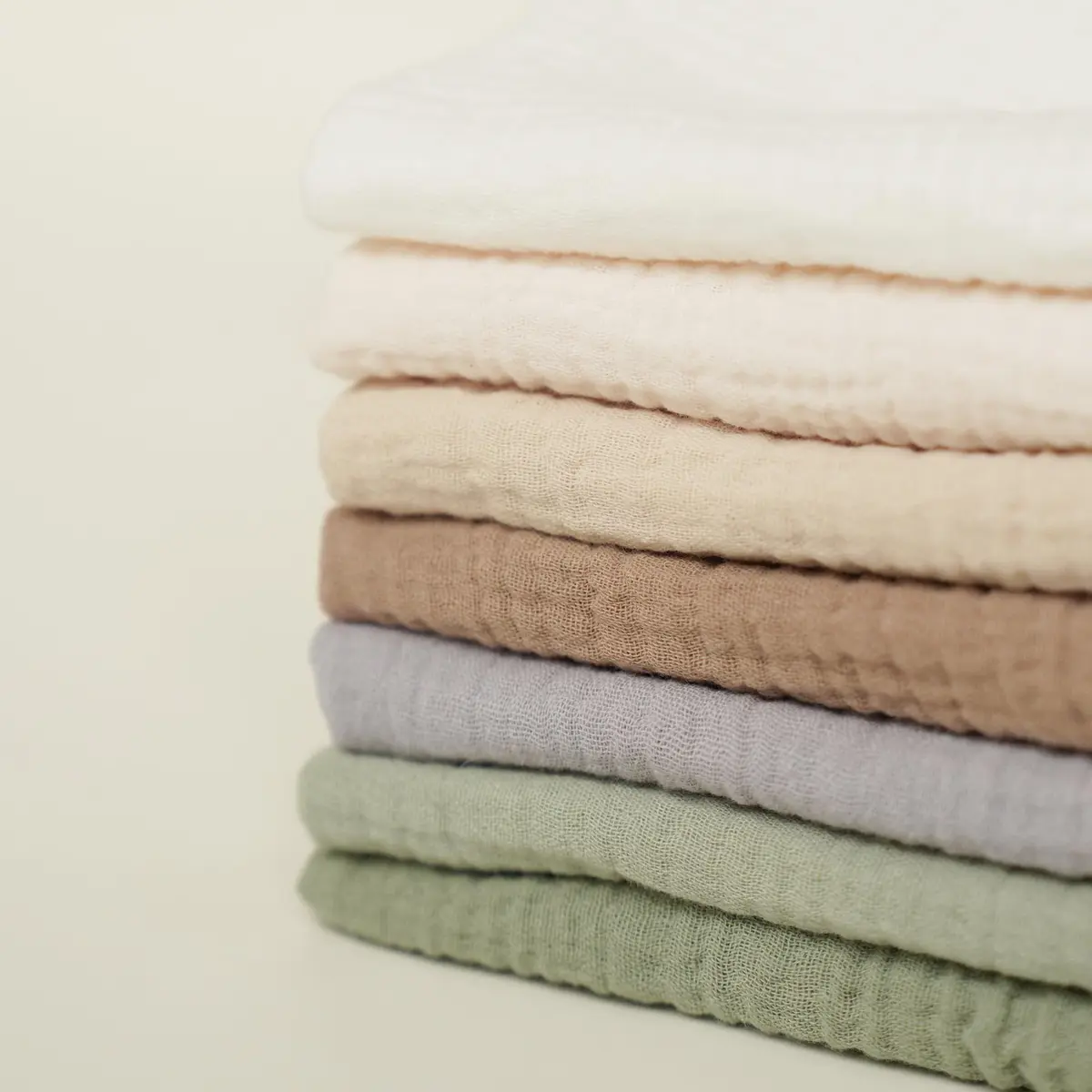 Konssy Baby Muslin Washcloths 11x11 in | Ultra-Soft & Absorbent Cotton, 7 Pack for Newborns & Infants - view 3
