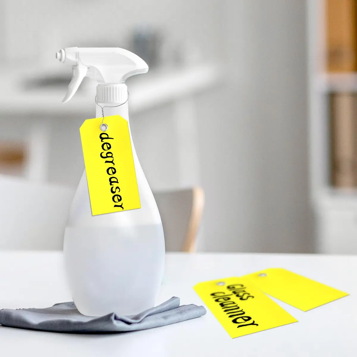 XUWAIDSGN 100Pcs Yellow Plastic Shipping Tags 4 3/4" x 2 3/8" Writable Waterproof Durable - view 7