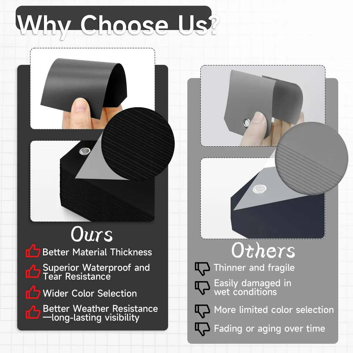 XUWAIDSGN Waterproof Plastic Labels 100 pcs | Weatherproof, Weatherproof, Weatherproof - view 4