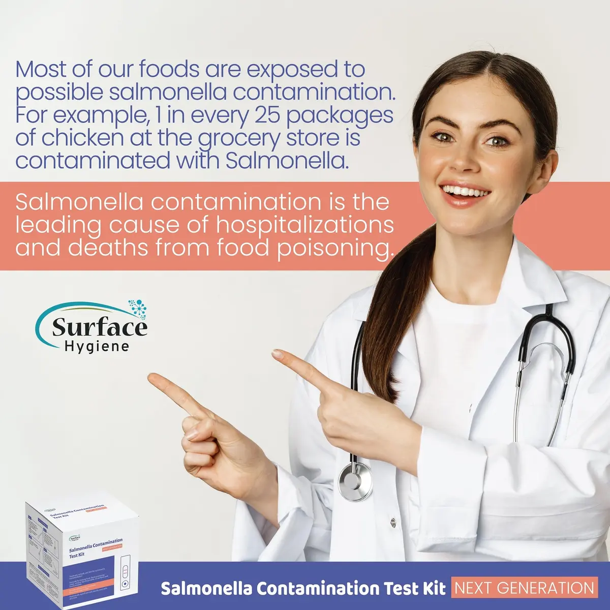 Surface Hygiene Salmonella Test Kit for Foods and Surfaces, 1 Test | Detects Contamination in 5 Minutes - view 6