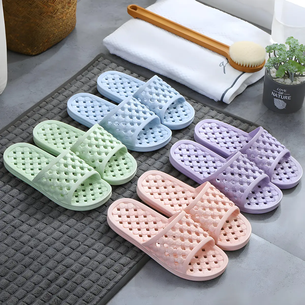 AYYDMY Shower Shoes Quick Drying Slippers for Men Women | Cloud-Soft, Non-Slip, Lightweight (235mm/245mm) - view 5