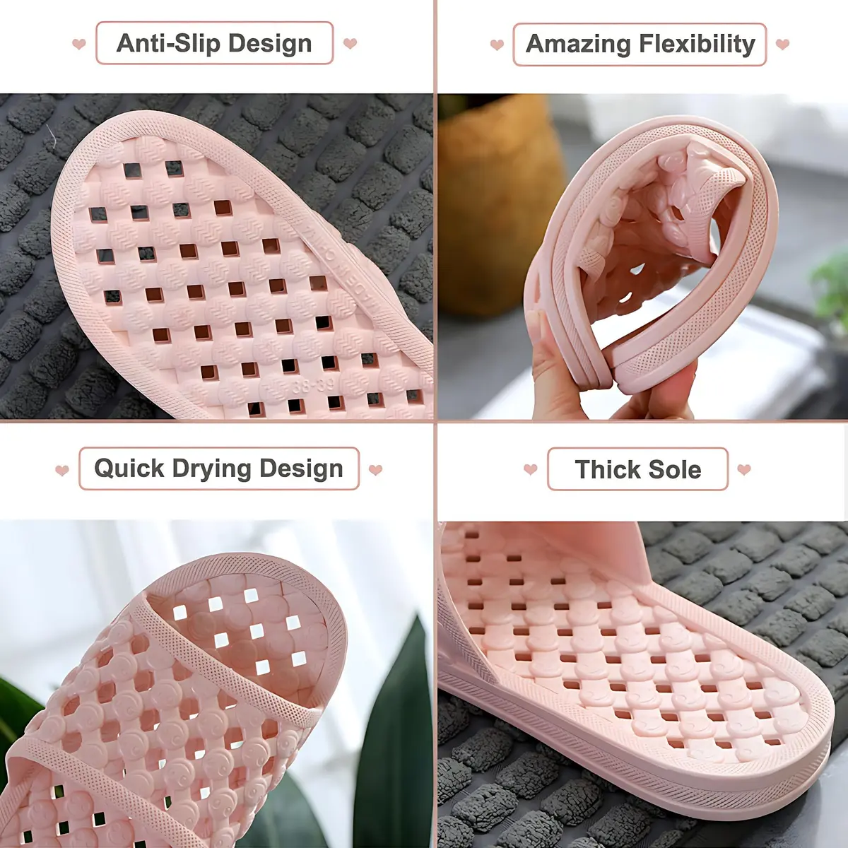AYYDMY Shower Shoes Quick Drying Slippers for Men Women | Cloud-Soft, Non-Slip, Lightweight (235mm/245mm) - view 7
