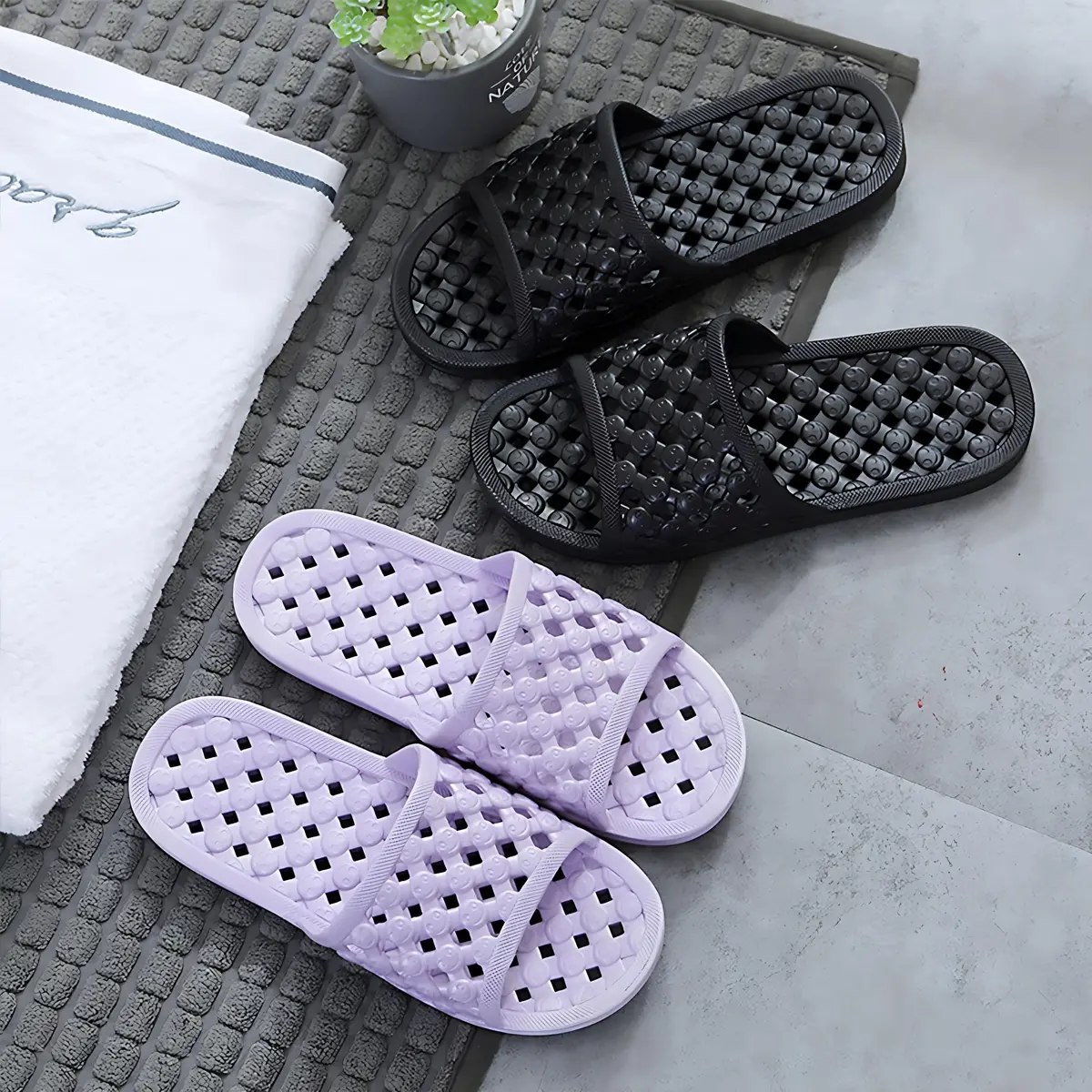 AYYDMY Shower Shoes Quick Drying Slippers for Men Women | Cloud-Soft, Non-Slip, Lightweight (235mm/245mm) - view 9